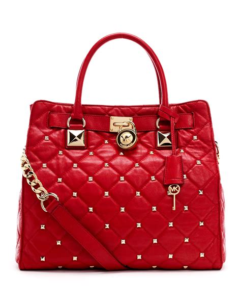 michael kors red quilted purse|Michael Kors red purse outlet.